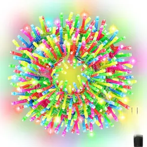 LAMPHOME 33ft Christmas Decorative Mini Lights, 100 LED Easter String Light Decoration, Easter Pastel Lights 11 Lighting Modes for Indoor Outdoor Xmas Tree Wedding Party Decoration (Multicolor)