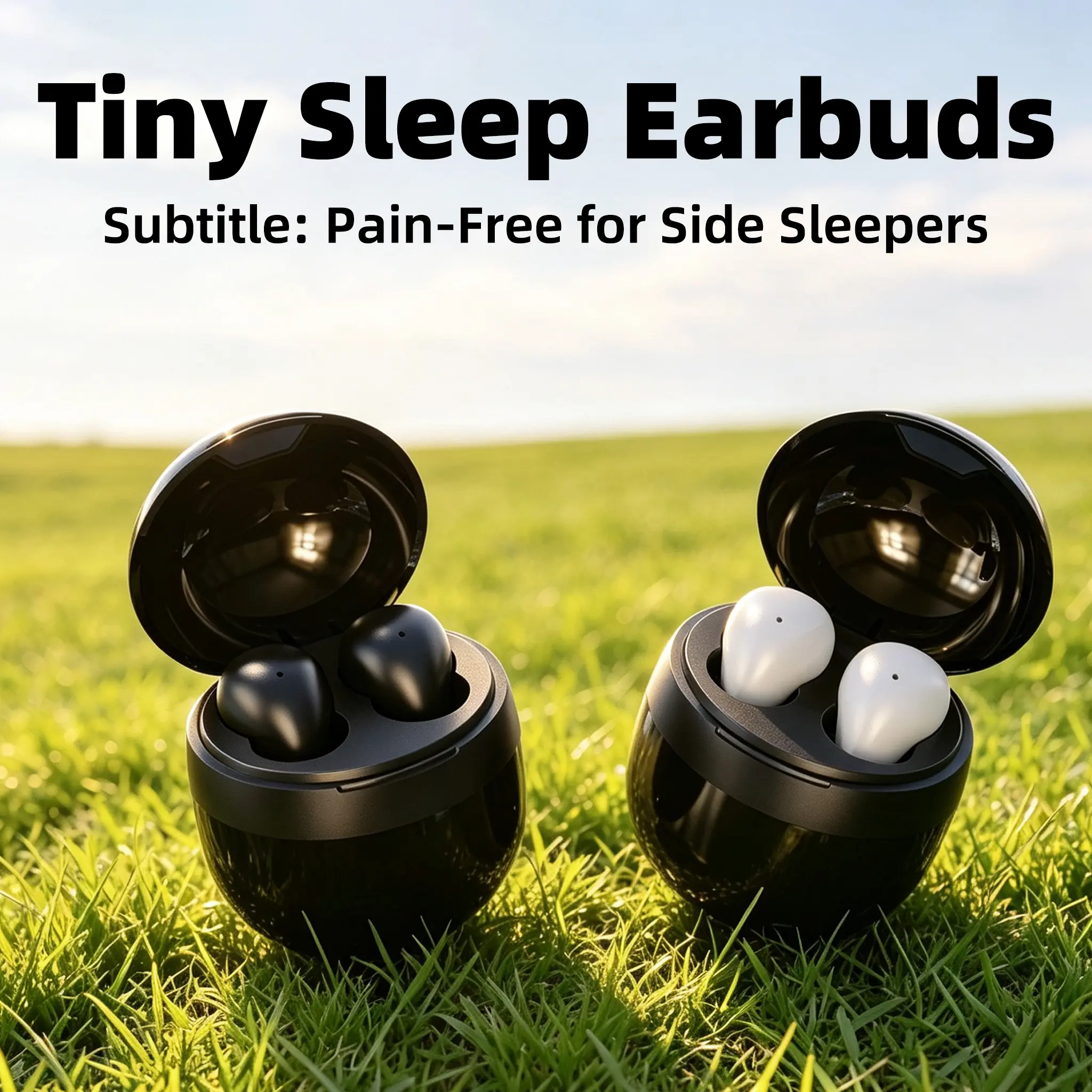Ultra-Mini Invisible Bluetooth Earbuds with Cavity-Adapting Ergonomic Contour, All-Night Comfortable Wearing, Pain-Free Side-Lying Sleep, Delicate Transparent Sound, Digital Indicator Charging Case, Ideal for Long-Distance Travel & Office Quick Rest Audio