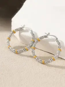 1 Pair of Two-color Retro Classic Style Spiral Ring Earrings, A Fashionable and Versatile Jewelry Accessory for Women, Is The Perfect Gift Choice for Women, Fashionable Jewelry Accessories