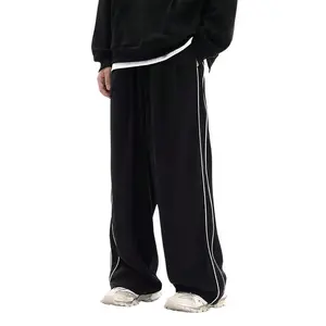 Baggy Sweatpants Parachute Barrel Work Track Striped Wide Leg Athletic Joggers
