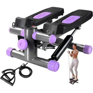 Steppers for Exercise at Home, Mini Stepper with Resistance Bands Portable Stair Stepper for Buttocks Lifting and Body Shaping