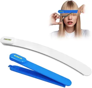 Professional Hair Styling Tools: DIY Layering and Trimming Kit with Clips, Guide for Bangs, Layers, Split Ends - Blue