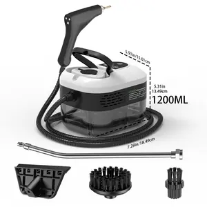 Home multifunctional handheld steam cleaner, equipped with a large capacity water tank and adjustable handle, suitable for kitchen smoke, car seat cushions, floors, and tables. It has a wide range of uses and can clean the entire house