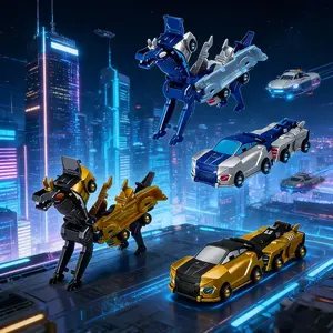 Dragon 2-In-1 Transformable Car Toy, Magnetic Transformation, Fun Collision Play, Safe Materials, Durable Design, Birthday Christmas Gift