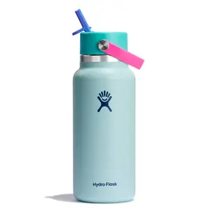 Hydro Flask 32oz Wide Mouth Straw Water Bottle Vacuum-Insulated Hydro Flask 32oz Wide Mouth Straw Water Bottle Vacuum-Insulated