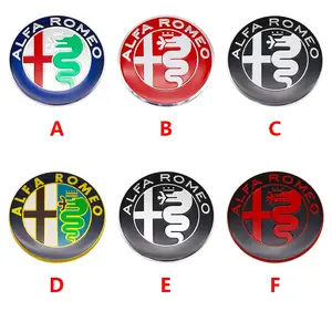 40mm Car Steering Wheel Logo Sticker and Center Console Knob Badge, Fits Alfa Romeo Giulietta, Mito, Giulia, Stelvio, Brera, 147, 156, 159 Models