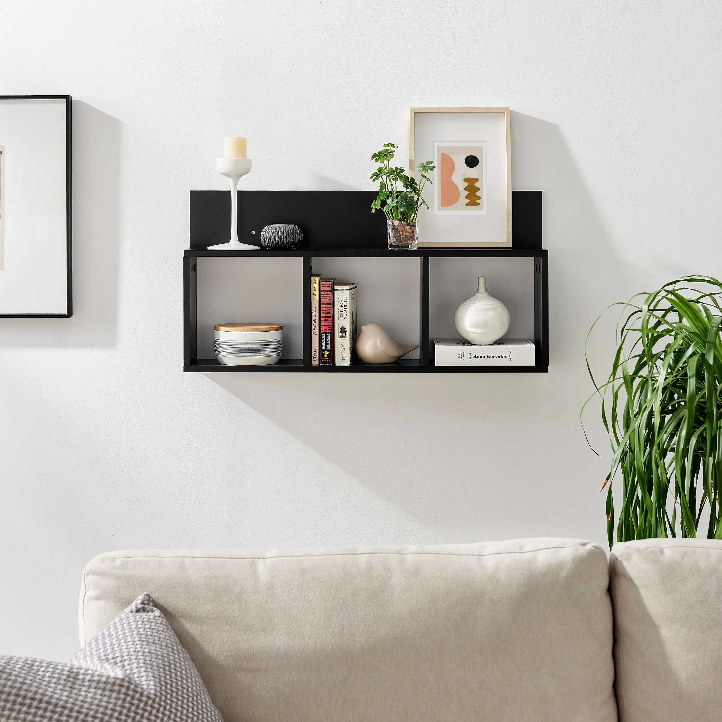 Triple Cubed Floating Shelf with Ledge Triple Cubed Floating Shelf with Ledge