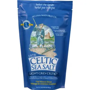 Light Grey Celtic Sea Salt 1 Pound Resealable Bag –, Delicious Sea Salt, Perfect for Cooking, Baking and More