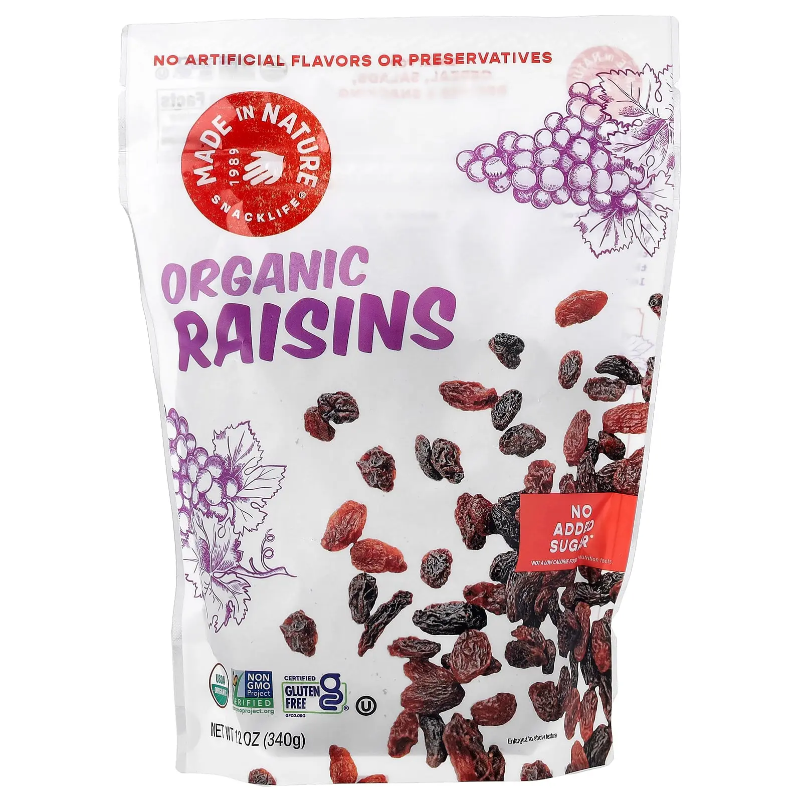 Made in Nature Organic Raisins, 12 oz (340 g) Made in Nature Organic Raisins, 12 oz (340 g)