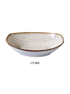 Yanco LY-405 Lyon 5.5 in. Small Oval Bowl, Reactive Glaze - 5 oz - Pack of 36