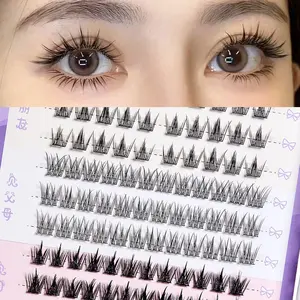 Glue-Free Reusable False Eyelashes, Soft Cluster Eyelashes, Large Capacity Sunflower Trilogy, Natural Look, Easy Application, Perfect for Daily Use