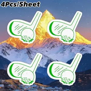 4Pcs Golf club and ball Sticker