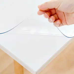 14 x 24 Inch 1.5mm Clear Table Cover Protector Clear Desk Mat Plastic Vinyl Mats on Top of Desks