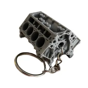 LS Block V8 Keychain Silver - Model Chevy Keyring - LS4 LS3 LS2 LS1 LSX