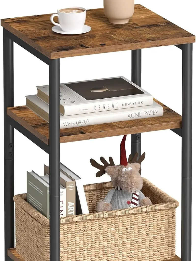 Side Table, Small End Table, Tall Nightstand