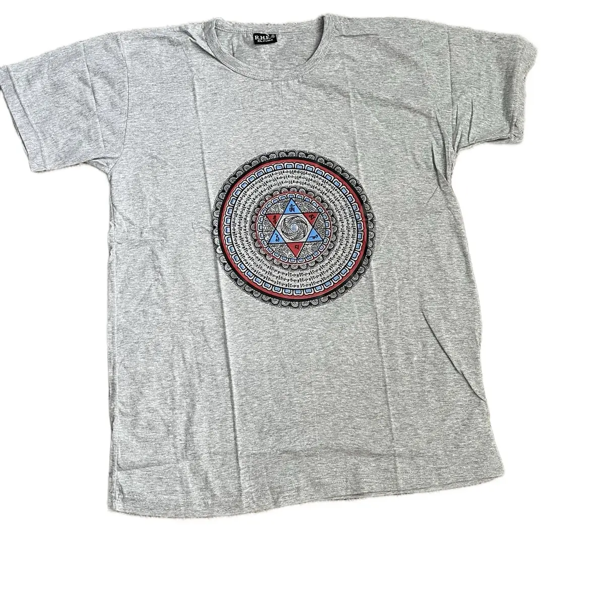 Women's Nepali Printed Short-Sleeve Cotton T-Shirt - Round Neck, Comfortable, Breathable, Stylish Women's Clothes for Summer Casual Wear (M Size)