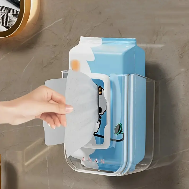 Ride the Bathroom Organization Trend, Bathroom Organizer, These 3 Wall - Mounted Wipe Dispensers, Large Openings, Sturdy, Drill - Free Installation, Bathroom Essentials, Bathroom Organizing Accessories, Bathroom Accessory #BathroomTrend #WipeHolder