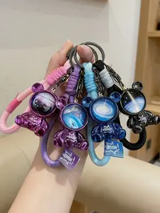 2 Pcs Keychain Set Backpack Charm Letter Boom Creative Couple Bag Figurine Key Chain Pendant Gift, Vibrant Color Tech Style Unisex Car Keychain Phone Strap