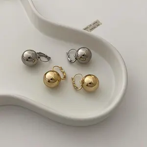 Vintage Boho Copper Ball Drop Earrings, Dangle Jewelry for Women, All-Season Accessory Perfect for Daily Wear & Gifting