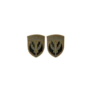 U.S. Army Special Operation  Command Central With Brown Border and Airborne Tab OCP Patch with Hook Fastener (pair)