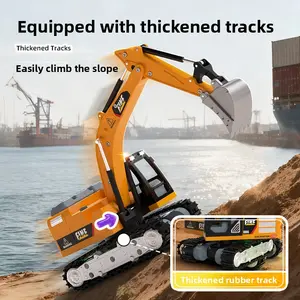 Realistic Mini Excavator RC Toy, 2.4GHz Remote Control, Three Speed Settings, Free Rotating Structures, Perfect Christmas Birthday Gift, Remote Control Car