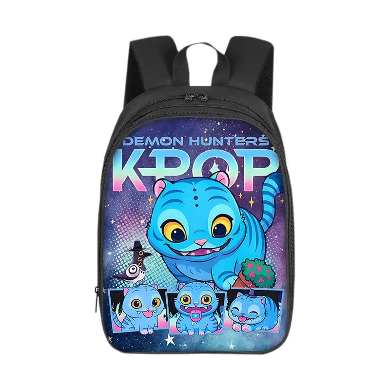 Neon Purple Blue City Stage 3D Anime Girl Group World Tour Laptop Backpack