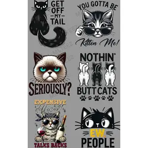 GET OFF MY TAIL (CATS) PREMADE GANGSHEET  - 22X36  DTF TRANSFERS - DIRECT TO FILM