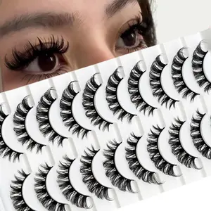 Russian Curl Holiday Lashes, DD Lift Dense Volume, Makeup, 10 Pairs False Eyelashes, Big Eye Look