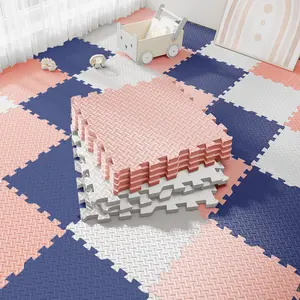 Multifunctional EVA Foam Floor Mats 30x30x2.5cm (12"x12"x0.98"): Interlocking Non-Slip Water-Resistant, Ideal for Baby Crawling/Toddler Play, Home Yoga/Workout/Outdoor Use, Mixed Colors
