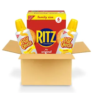 RITZ Original Crackers and Easy Cheese Cheddar Snack Variety Pack