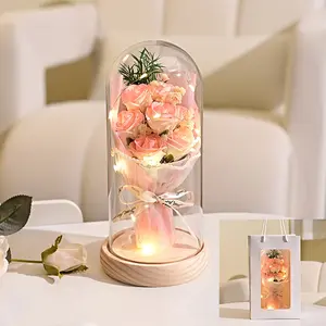 Romantic Artificial Rose Bouquet - 1pc Mi-Yi Preserved Flower Keepsake  - Perfect for Valentine'S Day, Christmas, Birthday, New Year, Mother'S Day Gift, Room and Home Decor