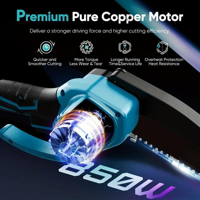 6" Brushless Mini Chainsaw | Cordless Portable Electric Saw | 2000mAh Battery | Tree Pruning & Gardening | Perfect Gift for Men 6" Brushless Mini Chainsaw | Cordless Portable Electric Saw | 2000mAh Battery | Tree Pruning & Gardening | Perfect Gift for Men