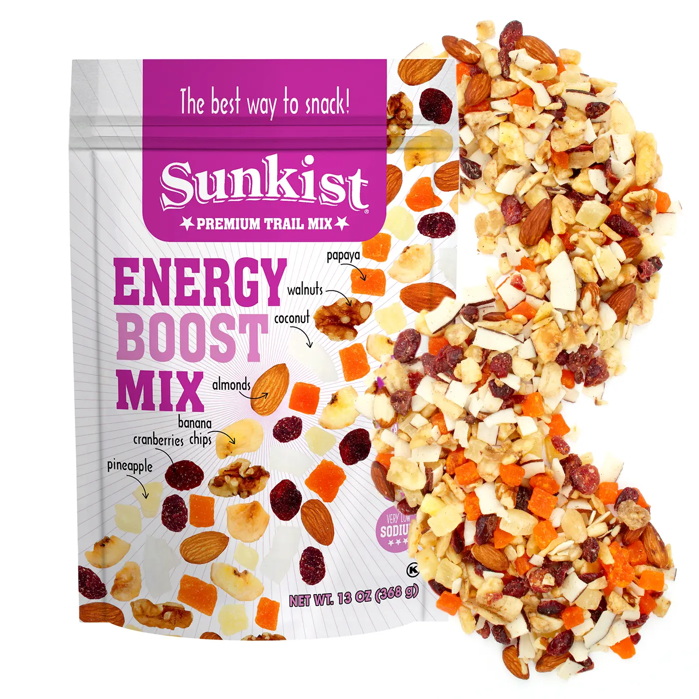 Sunkist Energy Boost Trail Mix – Power Snack with Dried Fruits & Nuts