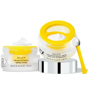 Beekman 1802 Milk RX Advanced Better Aging Dual Eye Treatment and Collagen Moisturizer Face Cream – 4X Retinol Alternative with Goat Milk Exosomes & Polypeptide, Firming