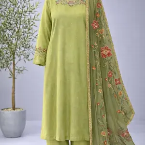 Hand painted dupatta & suit set