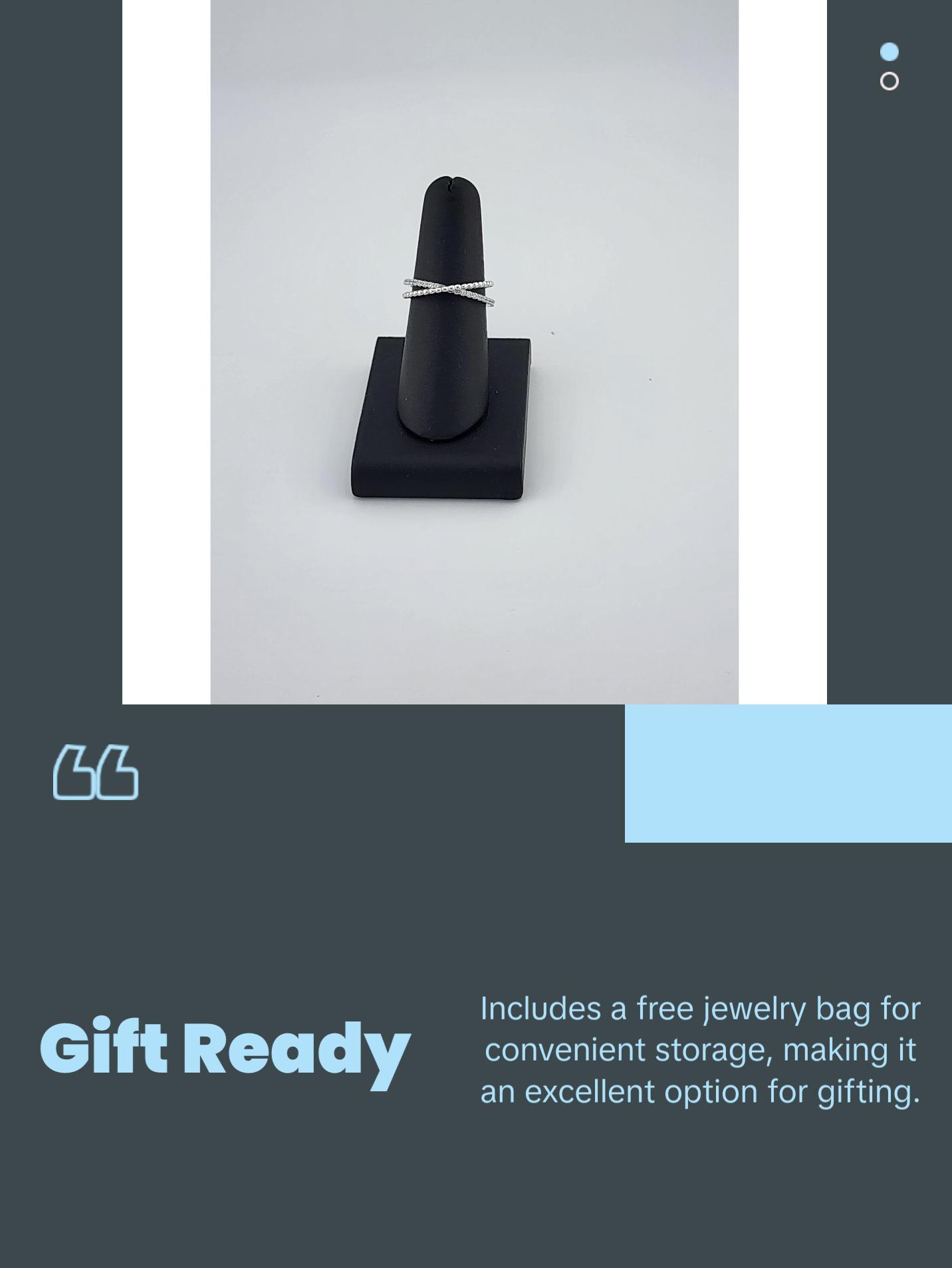 Brand New Sterling Silver 925 Crossover Ring