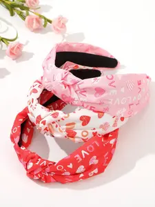 1pcs women's love headband sweet compression headband suitable for Valentine's Day gifts, Mother's Day gifts, wedding hair accessories, wedding souvenirs, daily casual hair accessories Elastic Headbands