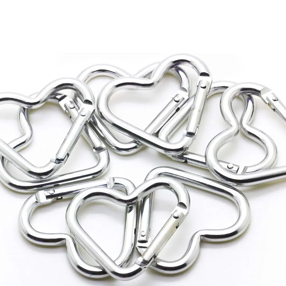 Alloy Heart Shape Silver Snap Hooks Cute