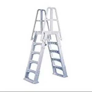 Vinyl Works Canada SLAW Slide Lock A-Frame Above Ground Pool Ladder, White - Durable Ladder for Home Backyard Pools, Above Ground Pool Ladder Pool Ladders