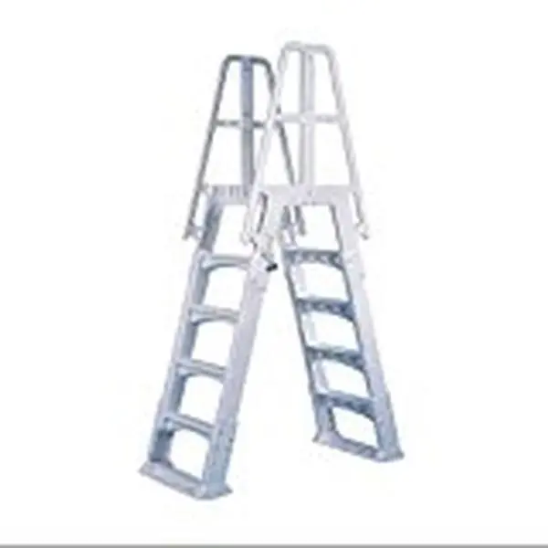 Vinyl Works Canada SLAW Slide Lock A-Frame Above Ground Pool Ladder, White - Durable Ladder for Home Backyard Pools, Above Ground Pool Ladder Pool Ladders