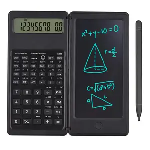 2.5 Inch LCD Writing Board Digital Drawing Pad Foldable Scientific Calculator, 10 Digit Display with Touch Pen Erase Button, Accounting Supplies