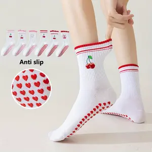 Women's 3-Pair Non-Slip Grip Compression Yoga Socks, Breathable Sweat-Absorbent Sports Socks, Suitable for Indoor Yoga, Pilates, Ideal for Birthday, Valentine's Day, Mother's Day Gifts, Grip Socks