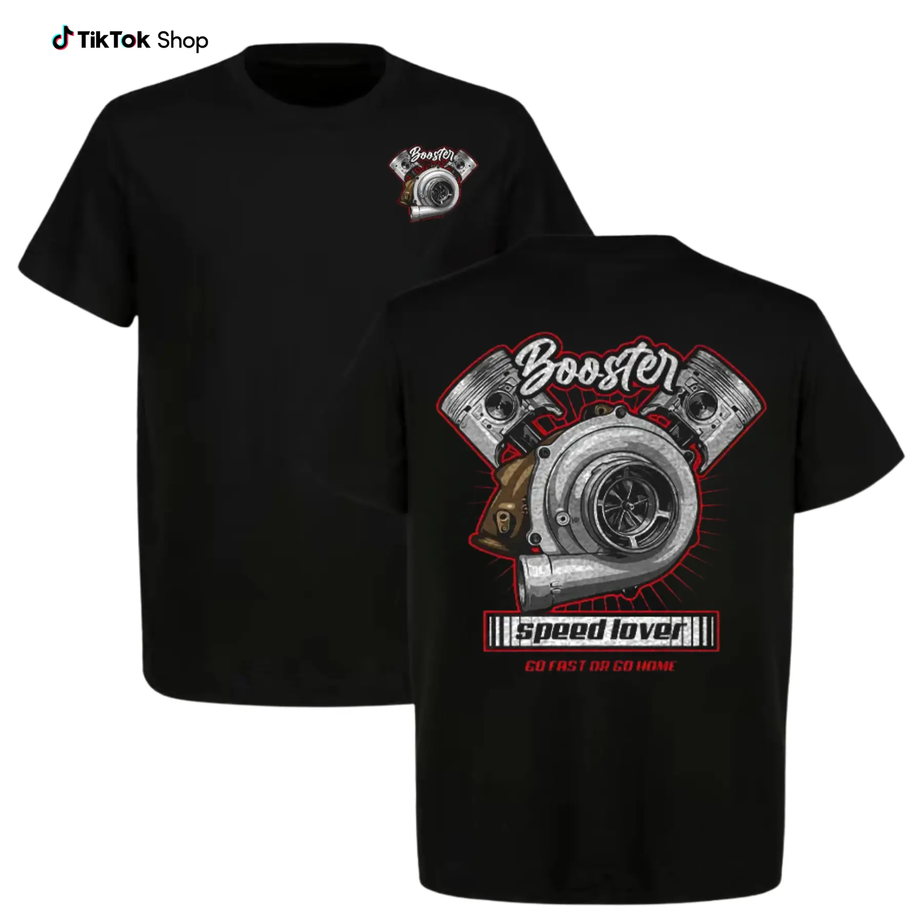 Booster Turbo Graphic T Shirt, Speed Lover Racing Tee, JDM Streetwear Shirt, Unisex for Men for Women, Menswear, 100% Cotton