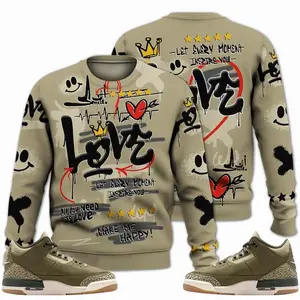 3 Family Affair Sweatshirt, Family Affair 3s shirt, Happy Love Beats Graffiti Outfits Streetwear Sneaker Matching Fabric Fleece