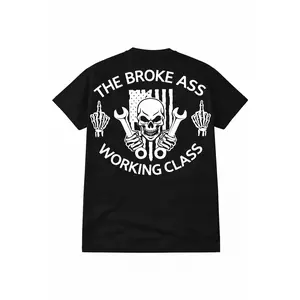 B.A.W.C. Mechanic Gildan Short Sleeve Crew Neck T-Shirt 100% Cotton Breathable Comfortable Summer Rock Style Medium Length