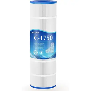 C1750 Pool Filter Cartridge Replacement for Hayward Star Clear Plus C1750, CX1750RE, Pleatco PA175, Unicel C-8417, Filbur FC-1294, 175 sq.ft Cartridge, L x OD: 28-3/16" x 8-15/16"