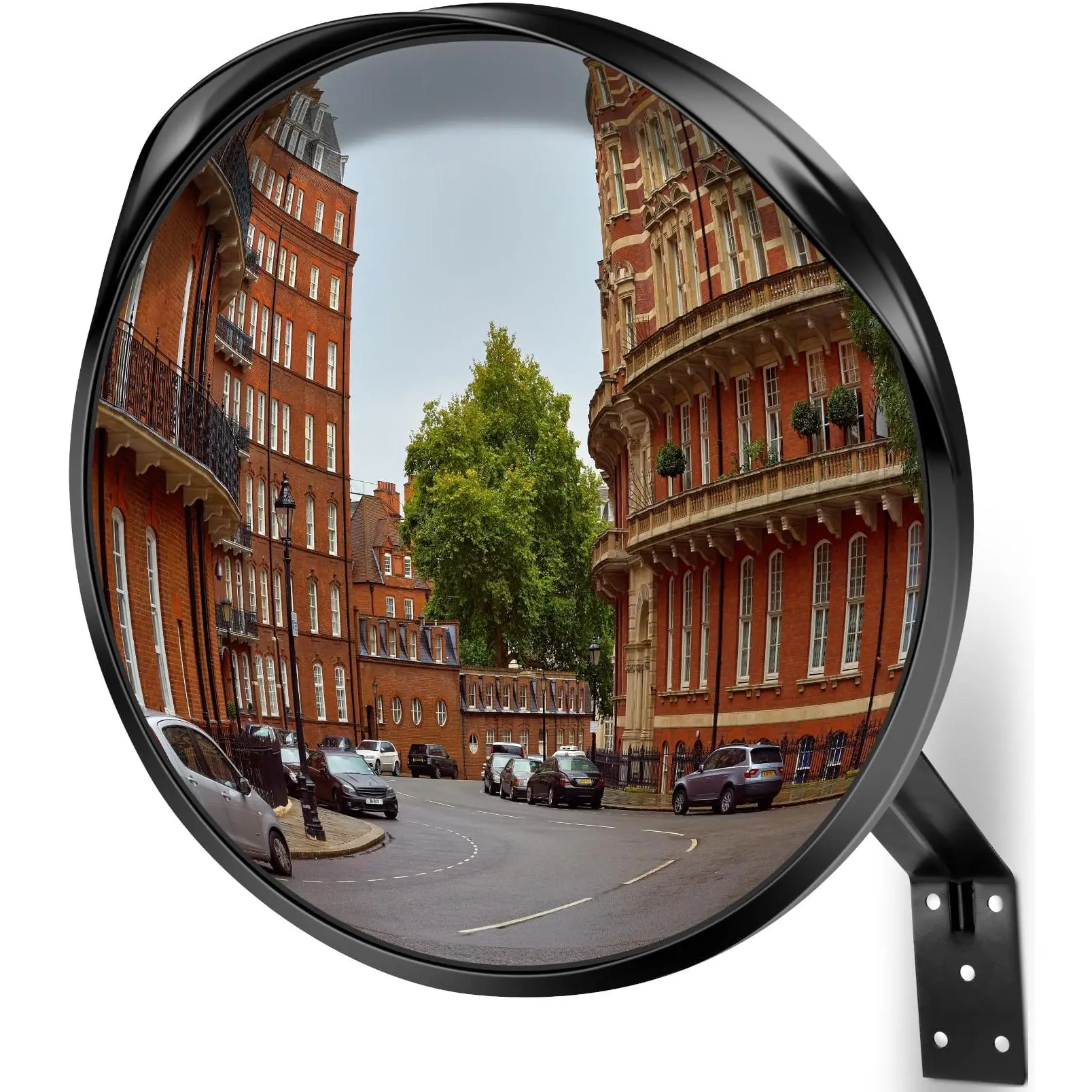 Convex Traffic Mirror  12 Inch Adjustable Wide Angle View Curved Security For Driveway Park Garage Corners And Blindspot(support Indoor Outdoor)
