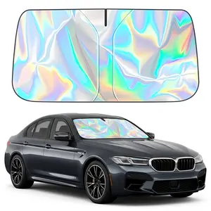 Summervibes | Large Car Windshield Sunshade | Blocks UV Rays, Foldable Design | Prevents Sun Damage & Interior Heat Buildup | (57" x 31.5")