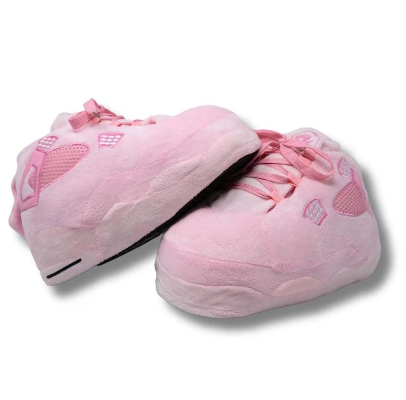 Plush Kickz PK4's -Pink Colection SneakerSlippers For lndoors & Outdoors Footwear ShoeComfort Slide Home Soft Perfect Gift UnisexYellow Red Unisex Slipper Comfort Slide house  30