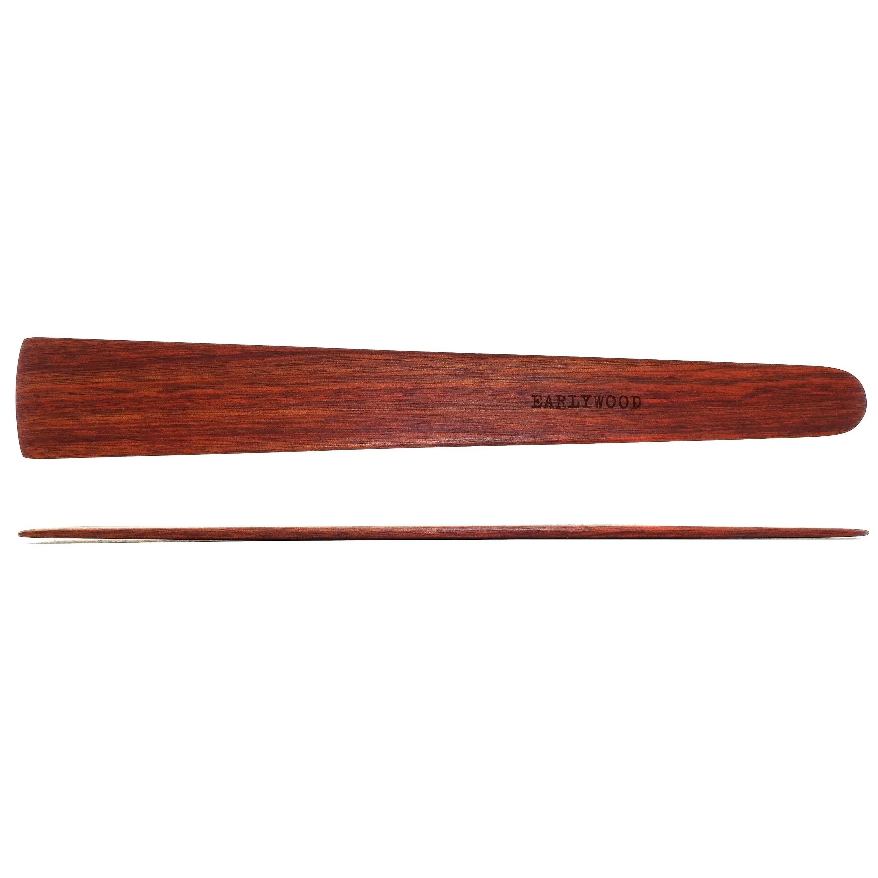 Large Wooden Flat Spatula for Nonstick Pans - Long Handle, Kitchen Multitasker, 13 inches long, Stir, Flip, Saute, Scraper Utensil Set Straight